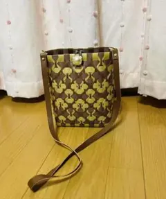 肩掛けパック　プラカコ　茶色Xブラウン