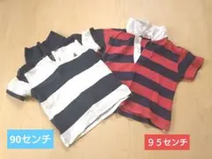 半袖ポロシャツ　ボーダーbabyGap90cm STREETCOP95cm　2枚