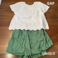 GAP KIDS ブラウスとUNIQLO KIDS キュロットセット