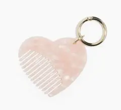HEART-SHAPED COMB KEYRING ピンク　ハート　くし