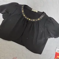 パーティーボレロビジュー付き　ブラック　M