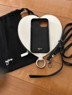 gjeoo ハート型スマホショルダーストラップ