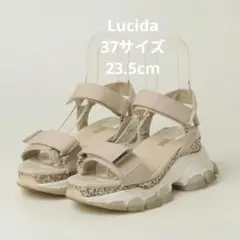 Lucida ルシーダ グリッター スポーツサンダル 23.5㎝ ベージュ 厚底