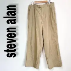 美品 steven aIan ユナイテッドアローズ リネン コットン ワイドチノ