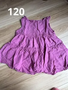 ピンク ノースリーブ ワンピース 120