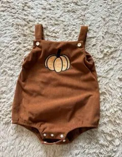 かぼちゃ ハロウィン 80 女の子 男の子 子供 ロンパース コスプレ ベビー