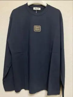 ■ 46078★ミュウミュウ トレーナー オーバーサイズスウェット MiuMiu ミュウミュウ フリーススウェットシャツ メンズにも