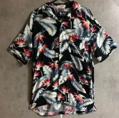 Thurston メンズ アロハシャツ LL ネイビー系 花柄