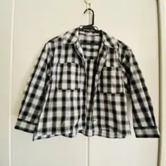 チェック柄 長袖シャツ 100cm~