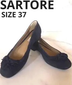 ✨大人気✨ SARTORE パンプス スェード ネイビー 37サイズ