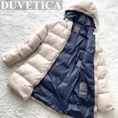 美品✨DUVETICA ダウンジャケット ラクーンファー M相当 アイボリー