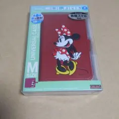 ディズニー　ミニーデザイン　スマホケース　手帳型