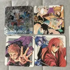 ⭐︎アニメ✴︎コースター５枚セット✴︎非売品✴︎未使用✴︎ワンピース✴︎鬼滅の刃✴︎呪術廻戦