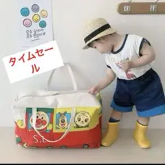 子供旅行バッグ　大容量　アンパンマン キャンバスバッグ 49*30*19CM