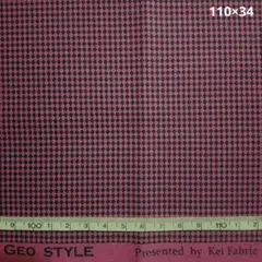 KeiFabricケイファブリックGEO STYLE幾何学チェックピンクネイビー