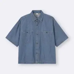 【今期】GU / デニムボクシーワークシャツ XL