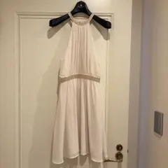 ホワイトノースリーブミニワンピース