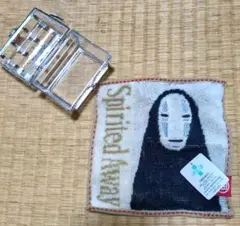 千と千尋の神隠し　カオナシ　ミニタオル　ケース付き