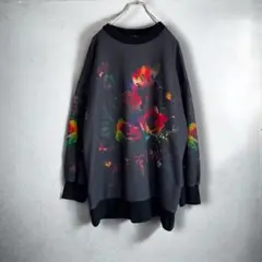 NO ID. ノーアイディー フラワープリントBIGスリーブPO