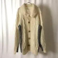 AD2011 コムデギャルソン ツートーン モヘアニットカーディガン