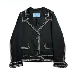 PRADA プラダ 即完売品 2023 ブルゾンジャケット 美品 稀少 PRADA プラダ 2023年 トライアングルロゴ ジャケット