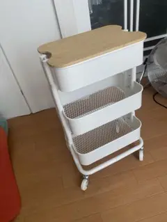 IKEA イケア RÅSHULT ロースフルト ワゴン ホワイト 天板 付き