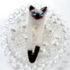 シャム猫　ヘアクリップ