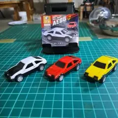 カプセルトイ　トヨタ AE86 プルバックミニカー 3台セット