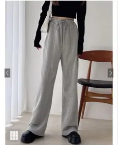 GRL センターラインスウェットワイドパンツ[pm505a]