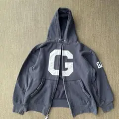 90s OLD GAP ジップパーカー 鬼フェード usa パーカー ナス紺