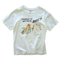 90s グッドプリント ヴィンテージTシャツ USA製 白 シングルステッチ