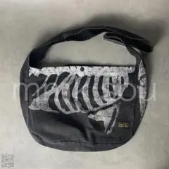 デニムボーンバッグ　skeleton printed shoulderbag　3