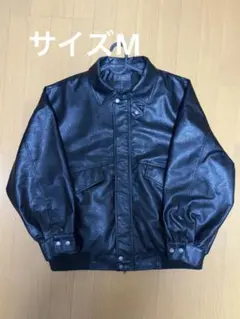 CLEL ヴィンテージデザイン合皮ブルゾン