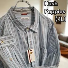 新品★ハッシュパピー【Hush Puppies】長袖シャツ ストライプ 犬 4L