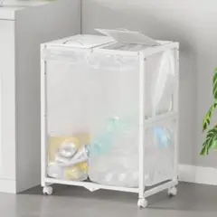 ゴミ袋ホルダー 45L×2分別 平袋・U型袋両対応 ダストワゴン