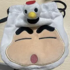 しんちゃん ポーチ 鶏のぬいぐるみ付き