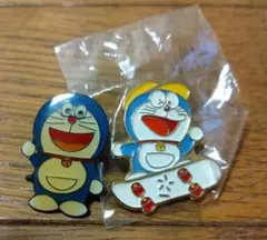 ドラえもん ピンバッジ 2種セット スケートボード オリンピック ABN