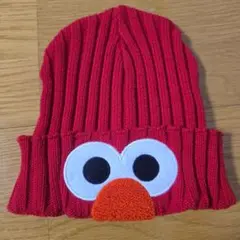 セサミストリート エルモ ニット帽 フリーサイズ