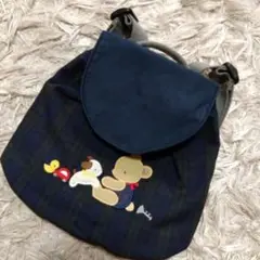 ★ファミリア　familia　ベビーリュック　チェック　くまちゃん　わんちゃん