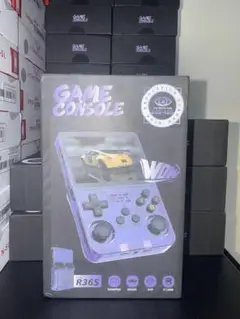 ゲームコンソール R36S 透明紫
