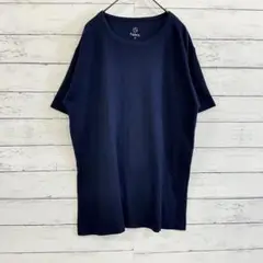 Navy ワッフル半袖Tシャツ XL ネイビー ユニセックス 夏 カジュアル