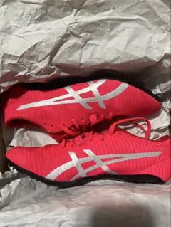 ASICS 陸上競技用スパイクシューズ ピンク　25.5cm