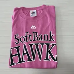 福岡ソフトバンクホークス　ピンクリボンロゴTシャツ　S