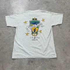 90s.USA製 シングルステッチTシャツ ワンポイント グレーL【ST078】