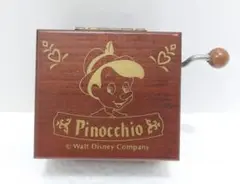 ピノキオ 木製オルゴール 手動オルゴール　ディズニー レトロ Disney