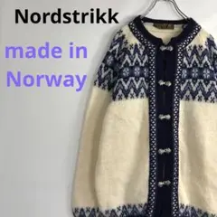 ノルウェー製 メタルフック ノルディックニット セーターカーディガン T3010