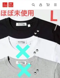 ユニクロ×ANYA HINDMARCHコラボT1BOXY ブラックTシャツ L