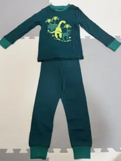 【新品未使用】H&M 恐竜柄パジャマ 上下セット 90cm グリーン