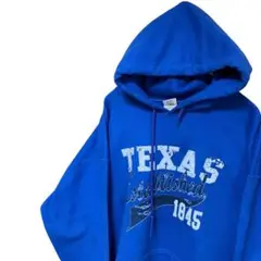 TEXAS 1845 ギルダンGILDAN プルオーバーパーカー　ブルー　XL