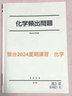 駿台予備校 化学頻出問題 夏期テキスト